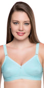 Trylo Women'S Cotton T-Shirt Bra Women'S Non-Wired Bra (Sarita_Sea Green_40C)