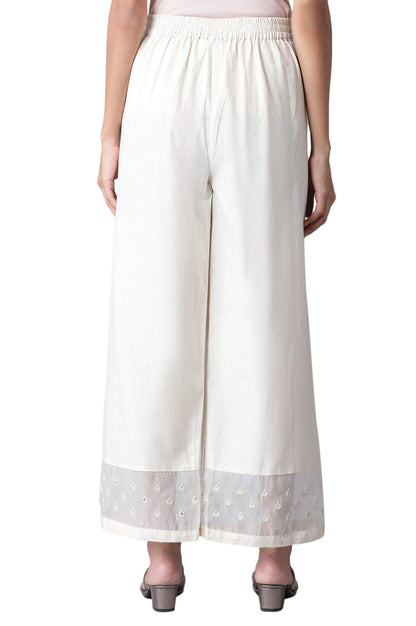 W Cotton Blend Strechable Parallel Pants For Women | Cotton Blend Parallel Pants For Women | Trousers For Women | W For Woman