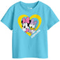 Bon Organik Girls Regular Fit T-Shirt (BON11422_Sky Blue