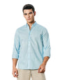 Thomas Scott Mens | Linen Blend | Solid | Button Down Collar | Premium Cotton Linen Blend | Full Sleeve | Casual Shirt for Men