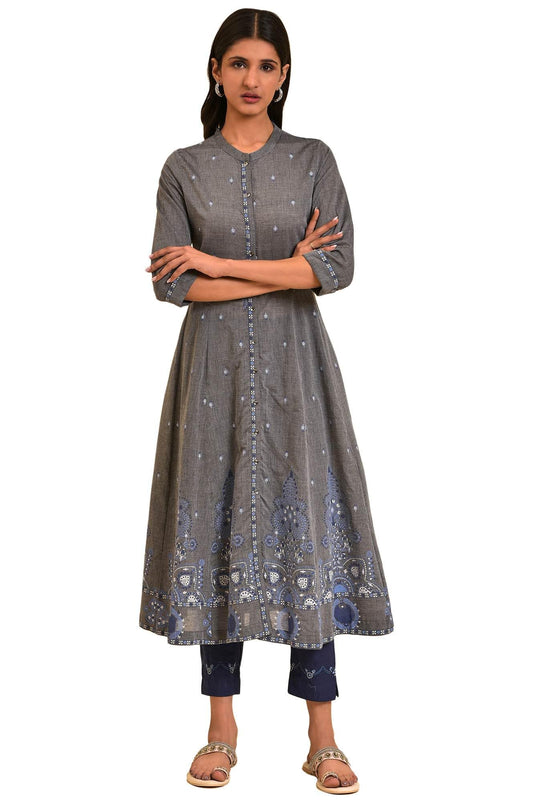 W for Woman Women's Cotton Regular Fit Kurta