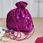 Fabindia Women Pink Cotton Blend Potli Bag