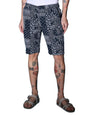 The Indian Garage Co Men Slim Fit Heritage Print Mid-Rise Shorts