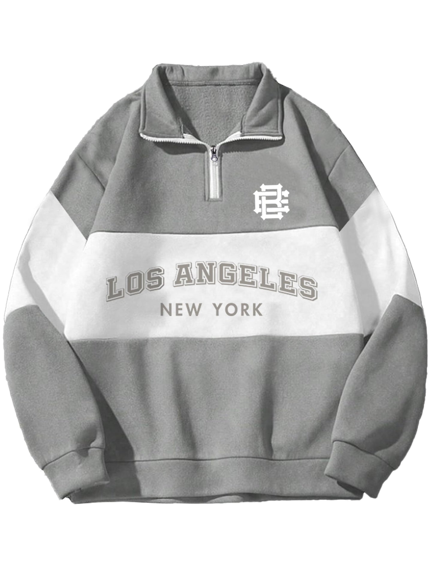 Noble Monk MenS Baggy Fit Sweatshirt | Drop Shoulder Oversized Sweatshirt | Long Sleeve Zip With Collared Sweatshirts For MenS