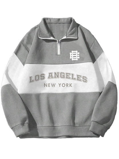 Noble Monk MenS Baggy Fit Sweatshirt | Drop Shoulder Oversized Sweatshirt | Long Sleeve Zip With Collared Sweatshirts For MenS