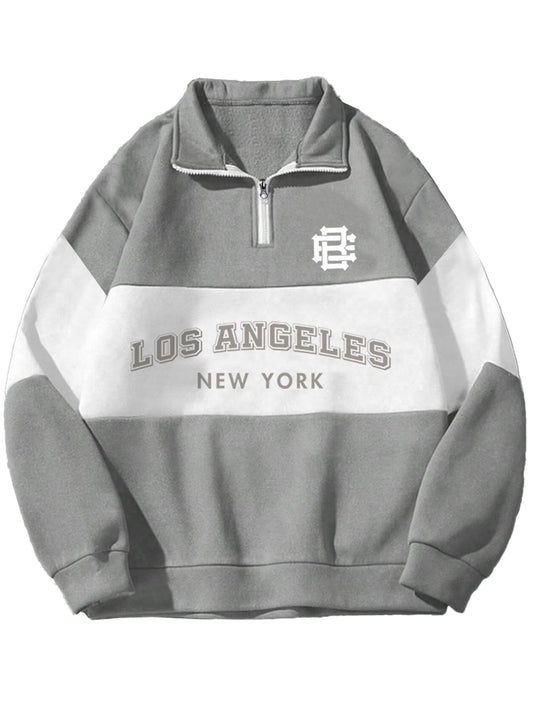 Noble Monk MenS Baggy Fit Sweatshirt | Drop Shoulder Oversized Sweatshirt | Long Sleeve Zip With Collared Sweatshirts For MenS