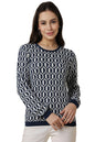 Allen Solly Women Printed Casual Round Neck Top