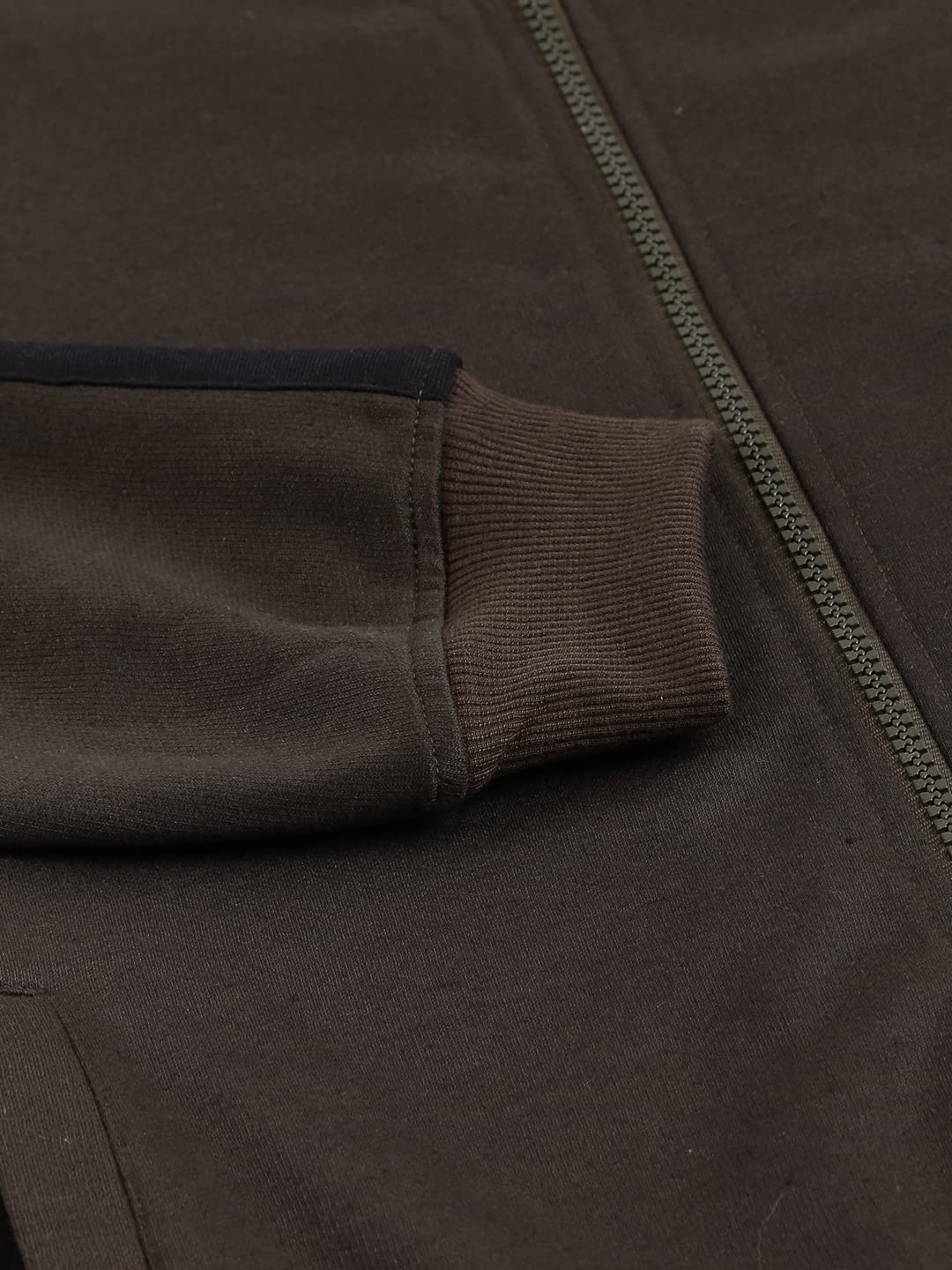 Dennis Lingo MenS Poly Cotton Sweatshirt - Front Open Zipper, High Neck, Full Sleeves, Regular Fit, Casual Winter Wear For Men