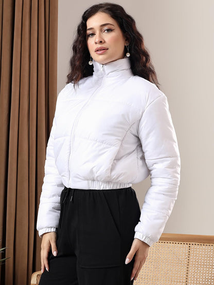 KOTTY Women Full Sleeve Solid Puffer Jacket