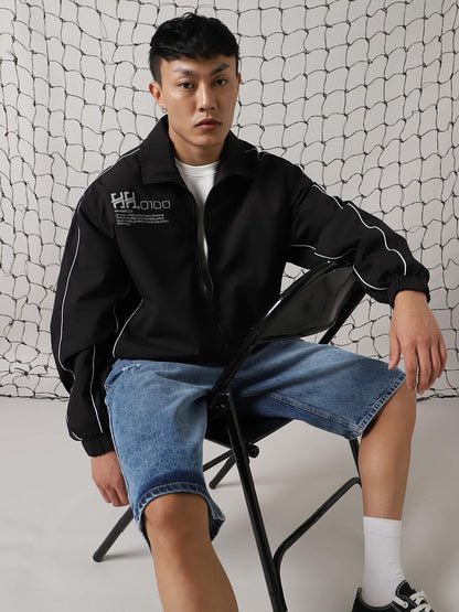 Hubberholme Men Polyester Printed Oversized Fit Collar Full Sleeves Jackets 6