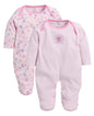BabyGo Baby Romper 100% Cotton Rompers for New Born Baby|Sleepsuits for Baby Boys & Girls|Onesies|Infant Clothes|PINK| 0-3M| 