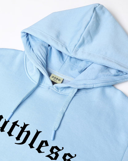 ADRO Men's Cotton Neck Hooded Sweatshirt (H24-RUTH-SK_Sky Blue