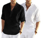 Bellstone MenS Cotton Blend Solid Regular Dress Shirt (Kurta800_Combo_Black_White_Xl