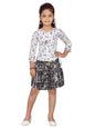 Aarika Girls Cotton Blend Top Skirt Suit-Dress Set (DR-704_Black_22)