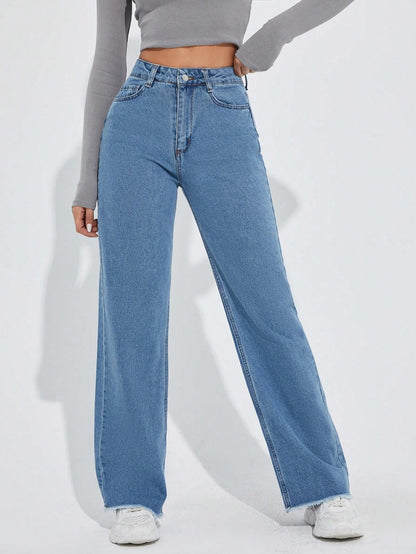 KOTTY Women's Straight Baggy Jeans, Light Blue, Size 30, Model KTTLADIESJEANS2827