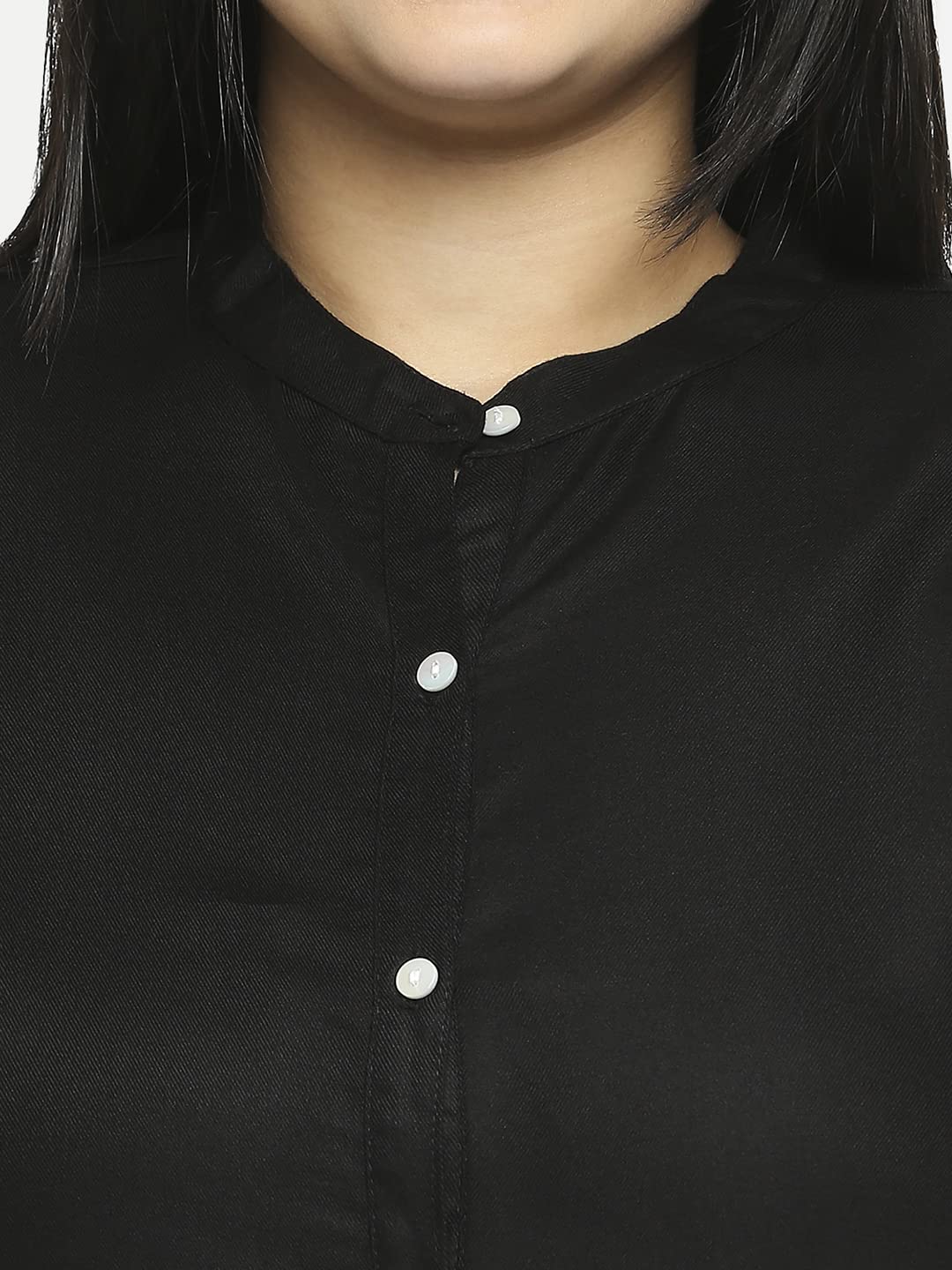 Style Quotient Plus Women Solid White Viscose Rayon Formal Shirt