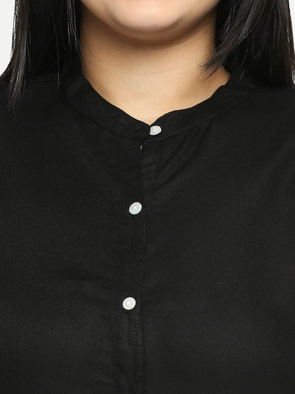 Style Quotient Plus Women Solid White Viscose Rayon Formal Shirt