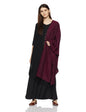 Aurelia Womens Solid Georgette Dupatta (17AUK76000-79038_Maroon_One Size_Maroon_One Size)