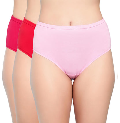 Shasmi Womens Super Combed Cotton Mid Low High Rise Coverage Hipster Full Briefs Breathable with Concealed Waistband Ladies Und