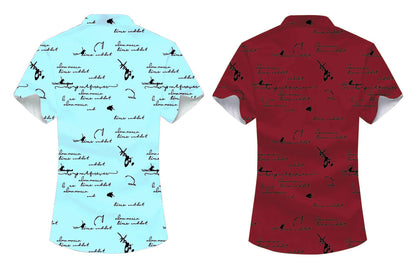 Kadiyu BoyS Lycra Blend Shirt With Half Sleeves Round Collar Neck Botton Down Closure Printed Pattern Relaxed Fit And Standard