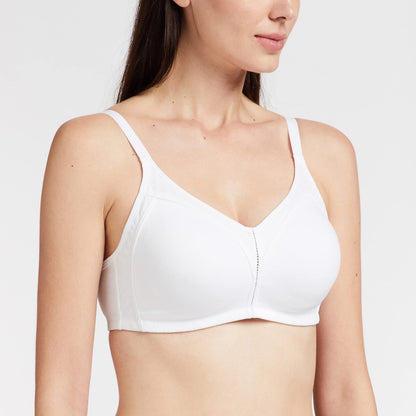 Enamor AB75 M-Frame JIggle Control Full Support Supima Cotton Bra - Non-Padded, Wirefree & Full Coverage