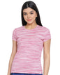 Lyra Pure Cotton Round Neck Space Dyeing T-Shirt For Women