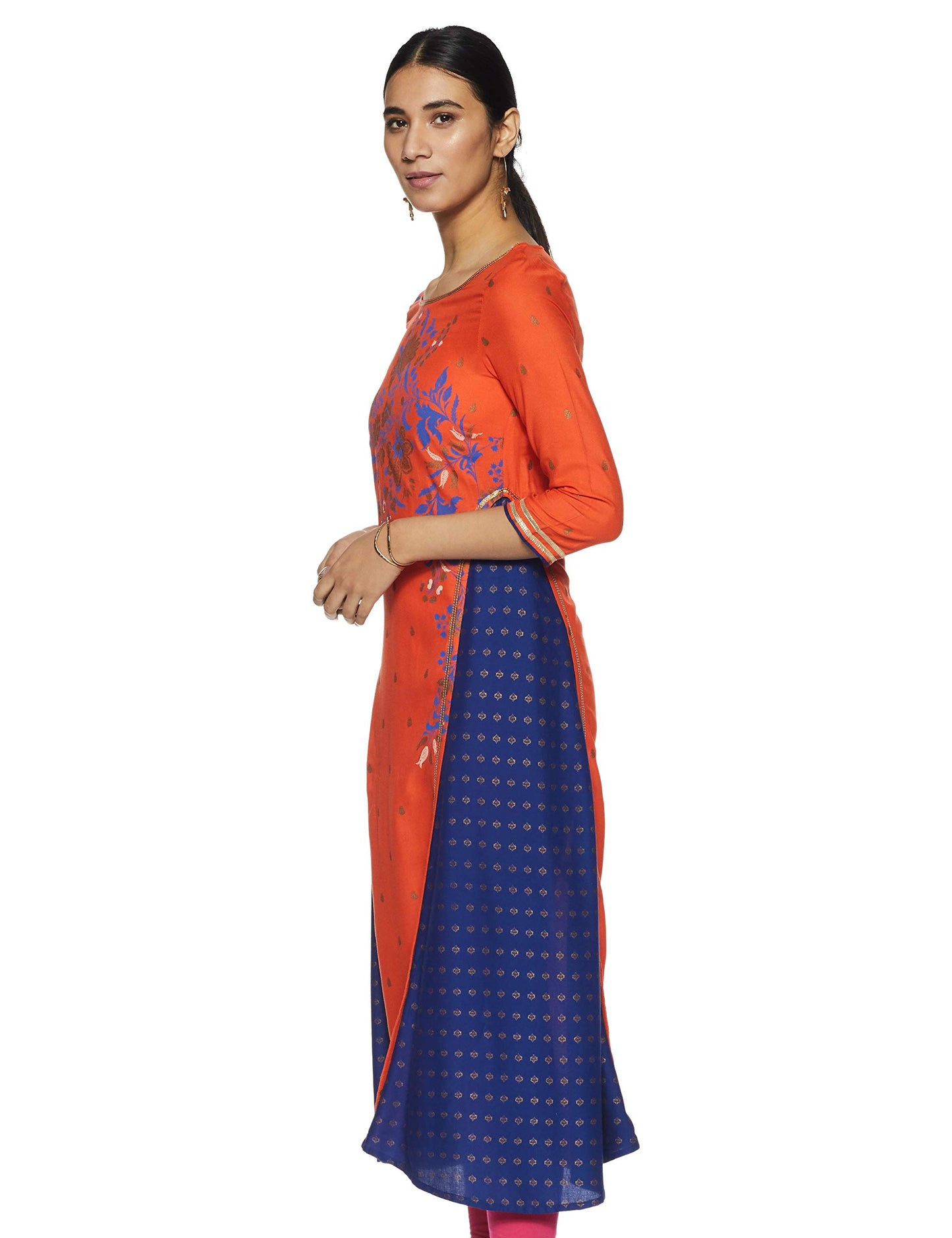 W for Woman Women's A-Line Kurta (17AU16973-50317_Spicy