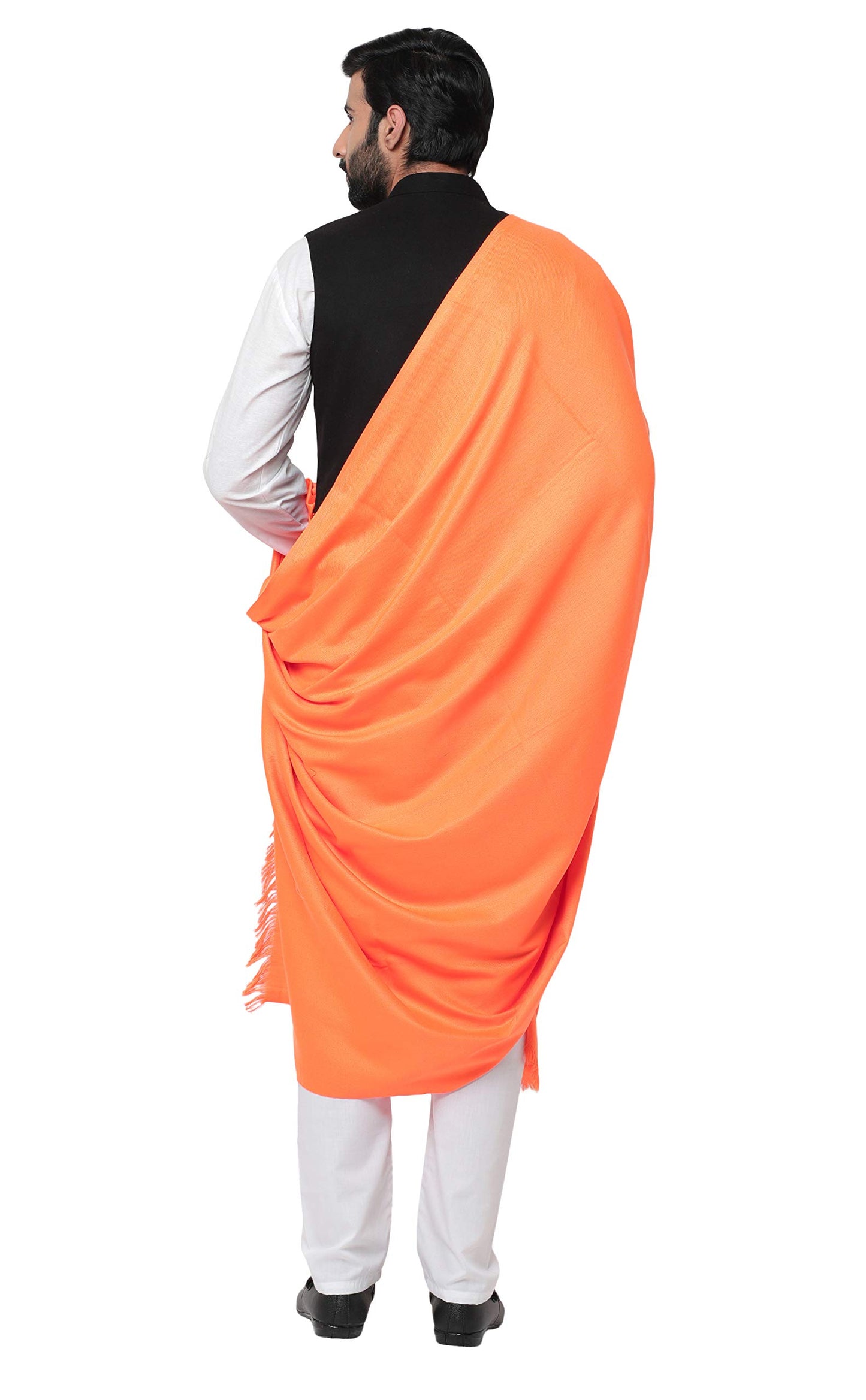 Weavers Villa Mens Plain Woollen Dhariwal Lohi/Shawl, 125cm x 250cm