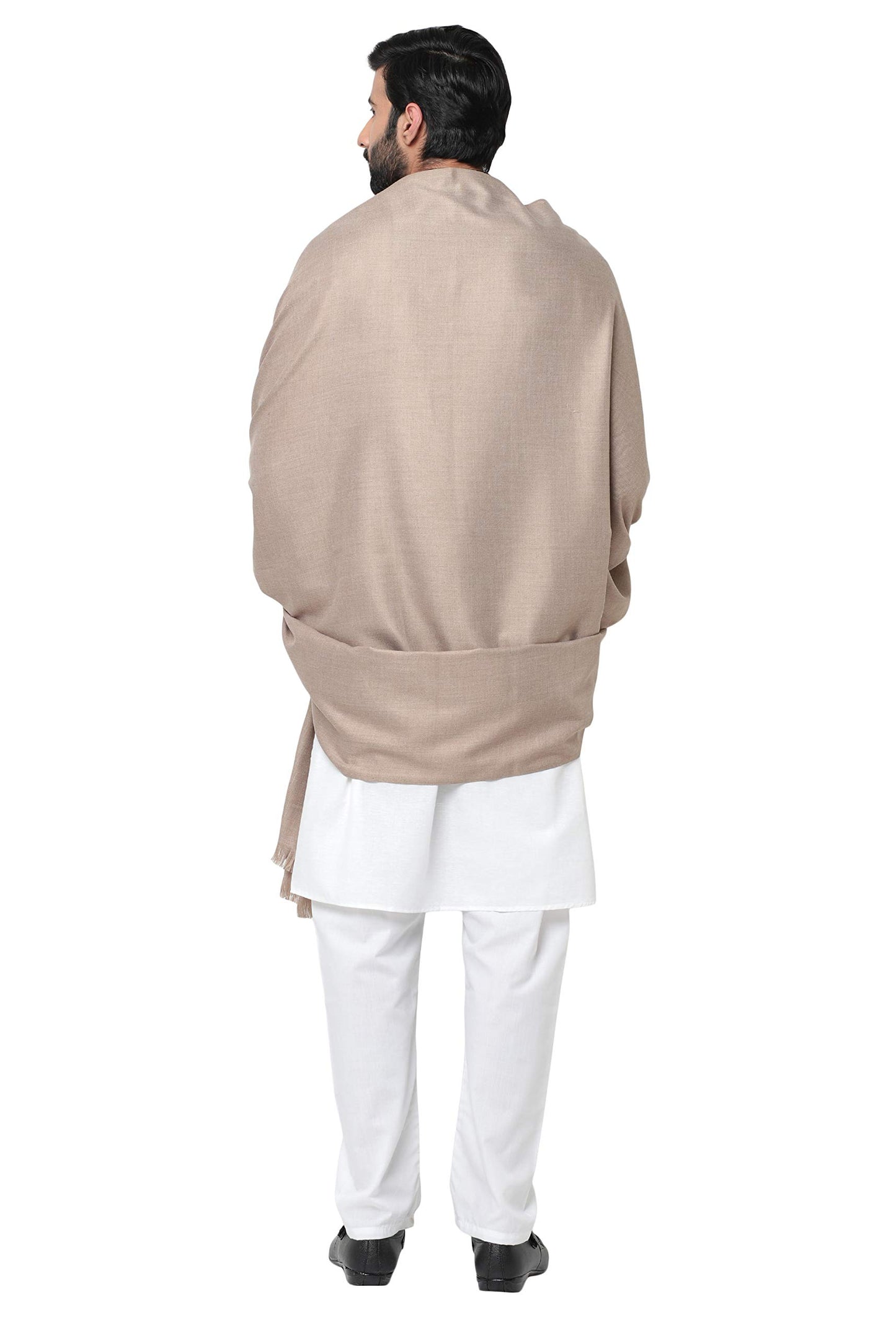 Weavers Villa Mens Plain Woollen Dhariwal Lohi/Shawl, 125cm x 250cm