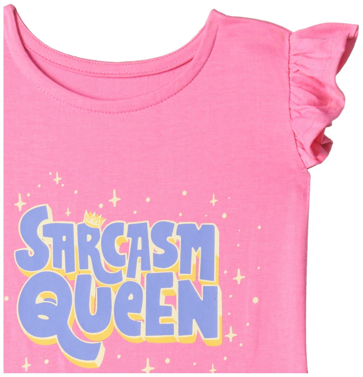 T2F Girls Cotton A-Line Knee-Length Casual Dress Pink