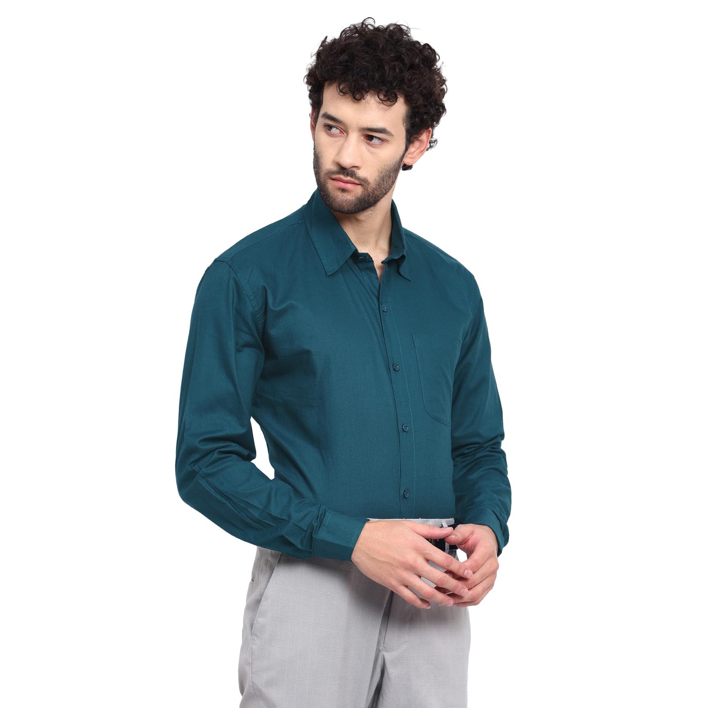 Tee Projekt Premium Plain Cotton Shirt for Men | Cotton Shirt | Casual Shirt | Solid Shirt | Full Sleeves | Formal Shirt (SFA-ST