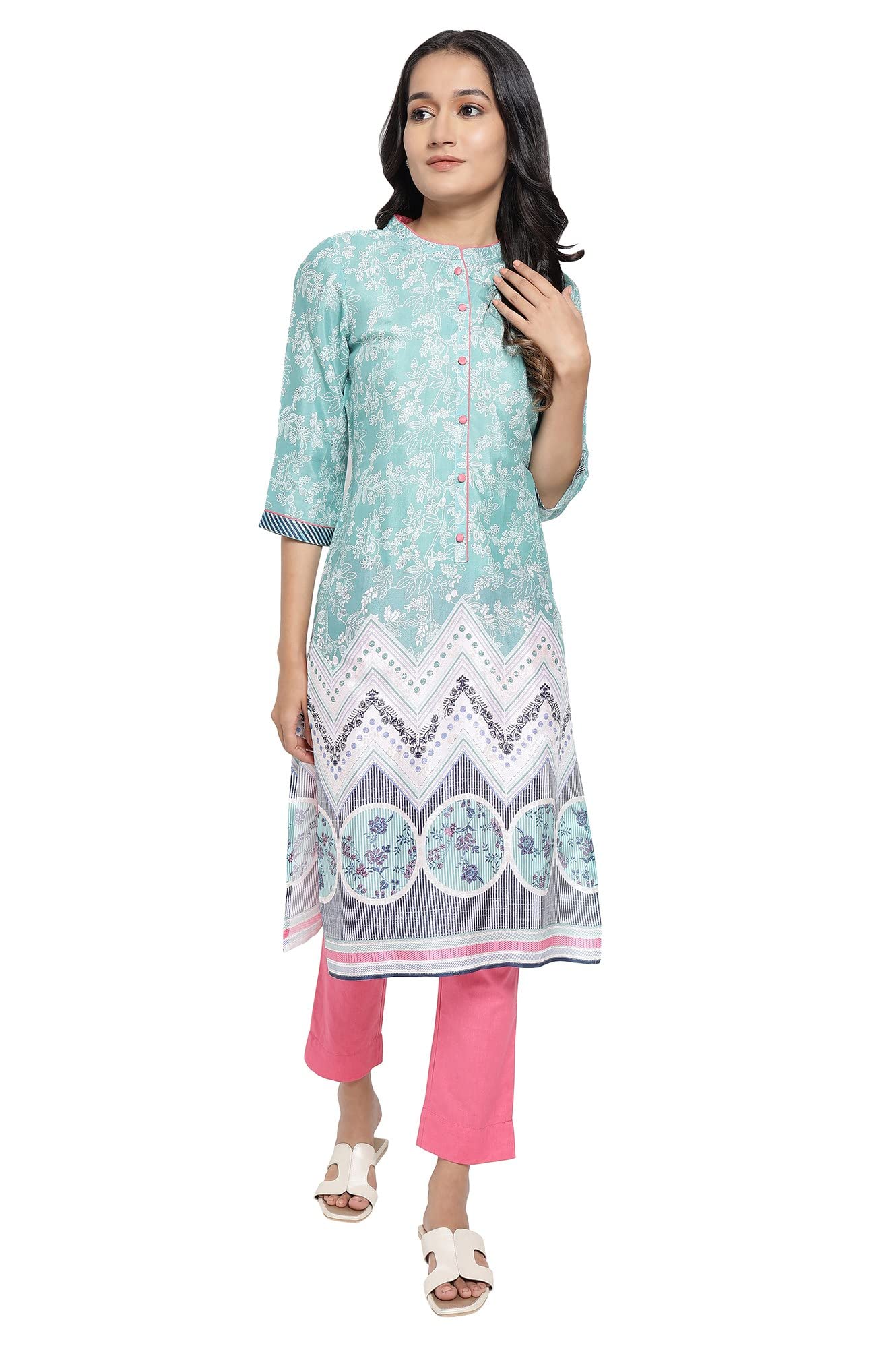 Aurelia Women's Cotton Printed Regular Kurta