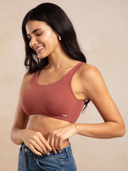 NYKD Soft Cup Easy Peasy Slip On Everyday Bra for Women, Wireless, Full Coverage, Support Shaper, Non Padded Sports Bra Bra, NYB