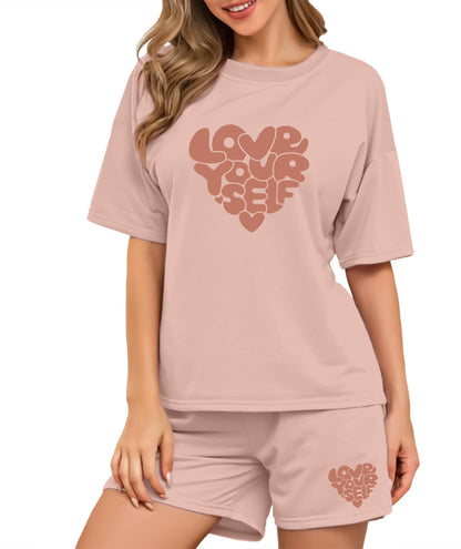 SHODOX Womens Cotton Blend Printed Tshirt and Short Co-ords Set (Pack of 1)