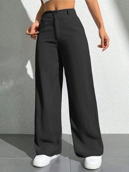 Toochki Trousers for Women | Womens High Waist Pant | Korean Style Trouser | Black