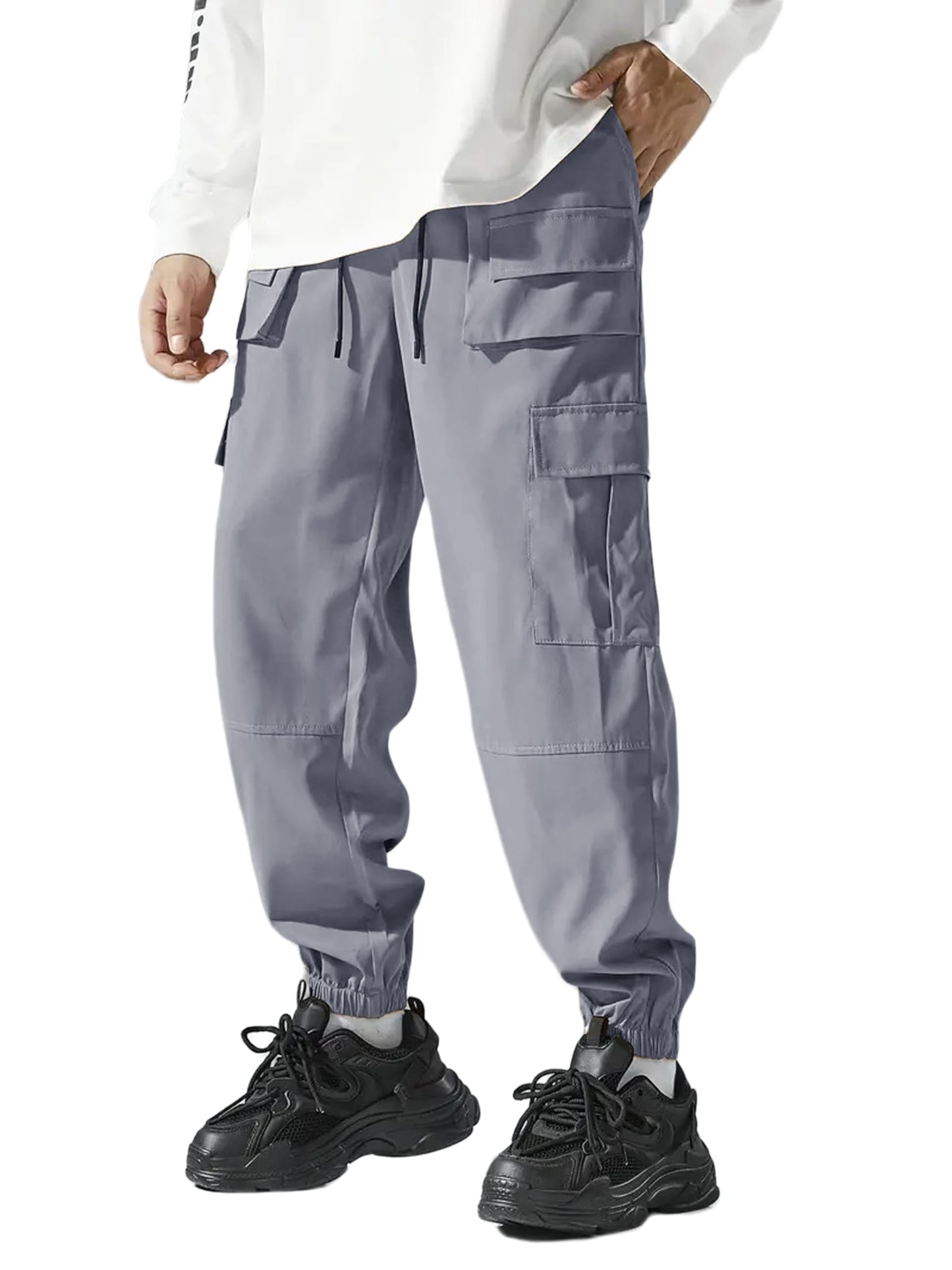 Indoprimo Men Cargo || Men Cargo Pants || Men Cargo Pants Cotton || Cargos For Men || Men Cargo Trouser - Paris (In, Alpha, 2Xl,