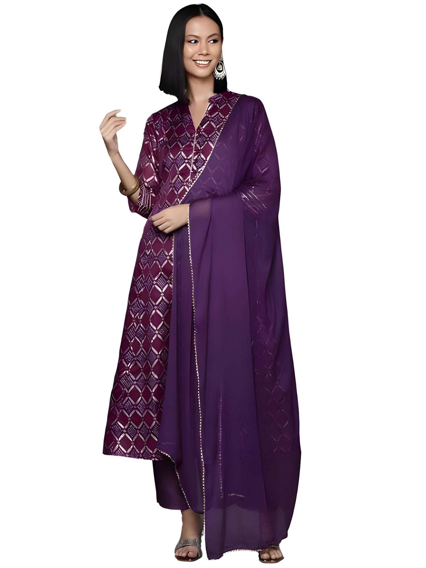 Varanga WomenS Cotton Blend Solid Regular Kurta  Comfortable, Stylish, And Versatile Ethnic Wear For Everyday Use Purple