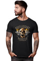 Peppyzone Mens Regular Fit T-Shirt (PZ-Skull458_Black4