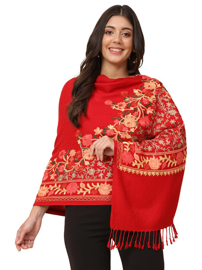 Pashmoda Women Murshid Aari Embroidered Stole(Size 71X203 CM)