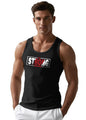 Peppyzone Mens Printed Regular Fit Vest (TT-Trendy-199_Black3