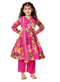 A.T.U.N. (All Things Uber Nice) A.T.U.N. Girls Floral Printed Anarkali Palazzo Set