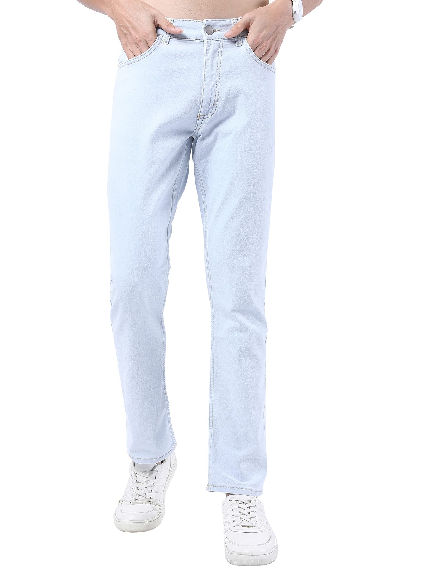 Ketch Mens Slim Stright Fit Light Blue Jeans