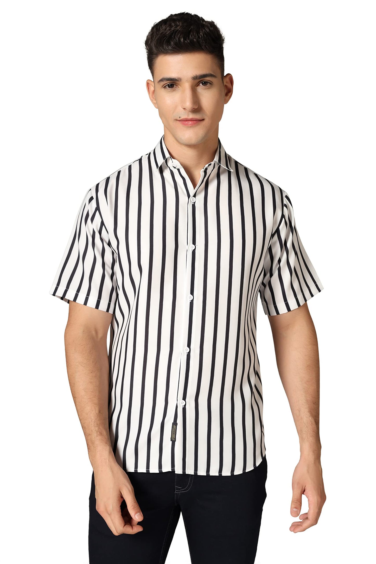 Greciilooks Mens Rayon Casual Shirt Regular Fit Men Casual Shirt (White, Xx-Large)
