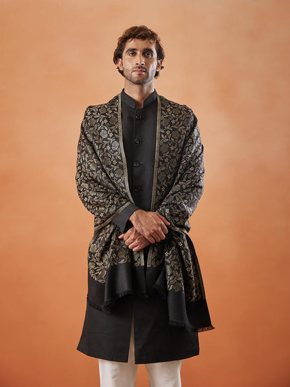 Pashmoda Men Gulnari Kaani Stole (Size 71x203 cm)