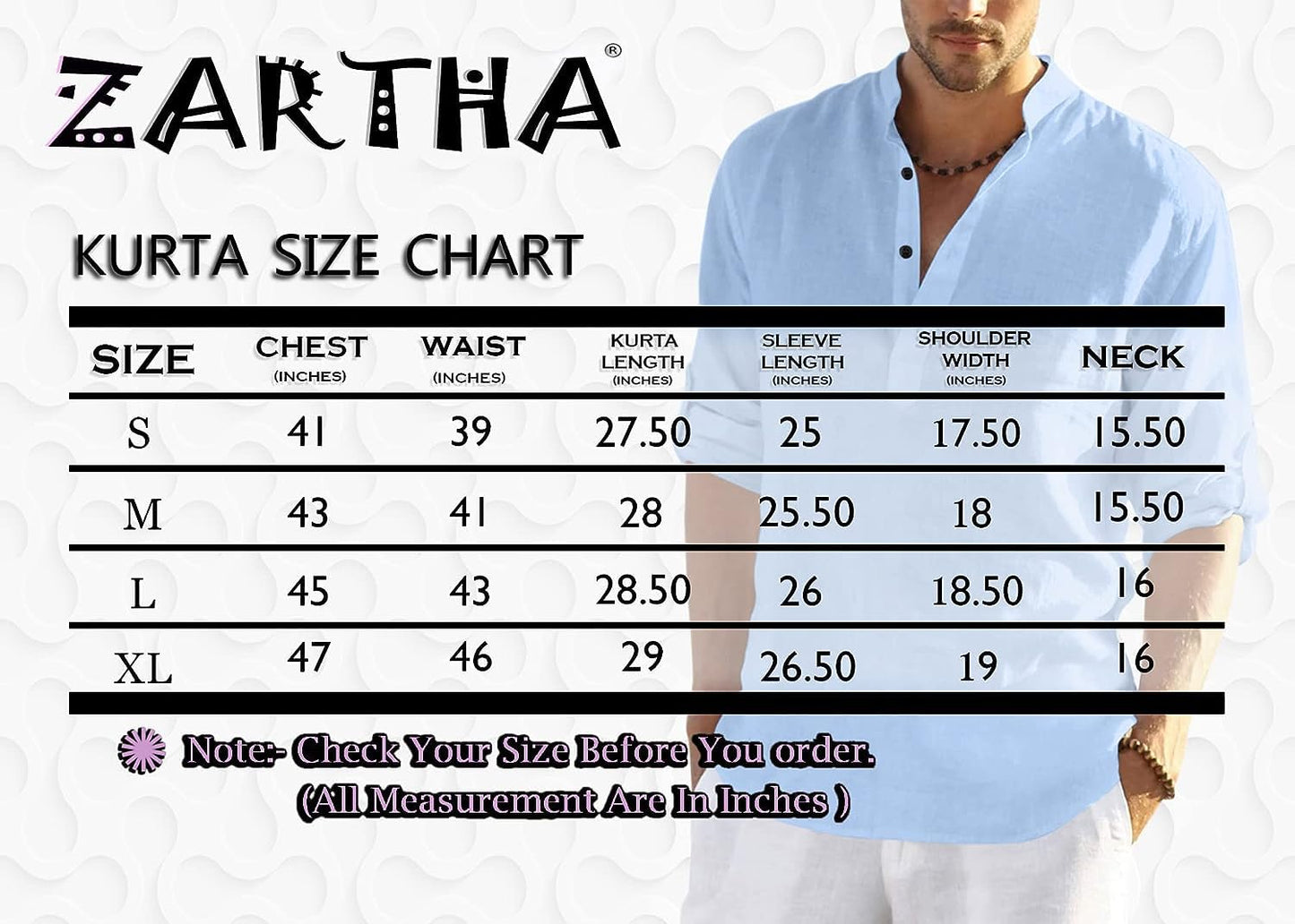 Zartha Mens Regular Fit Solid Cotton Blend Straight Kurta Maroon
