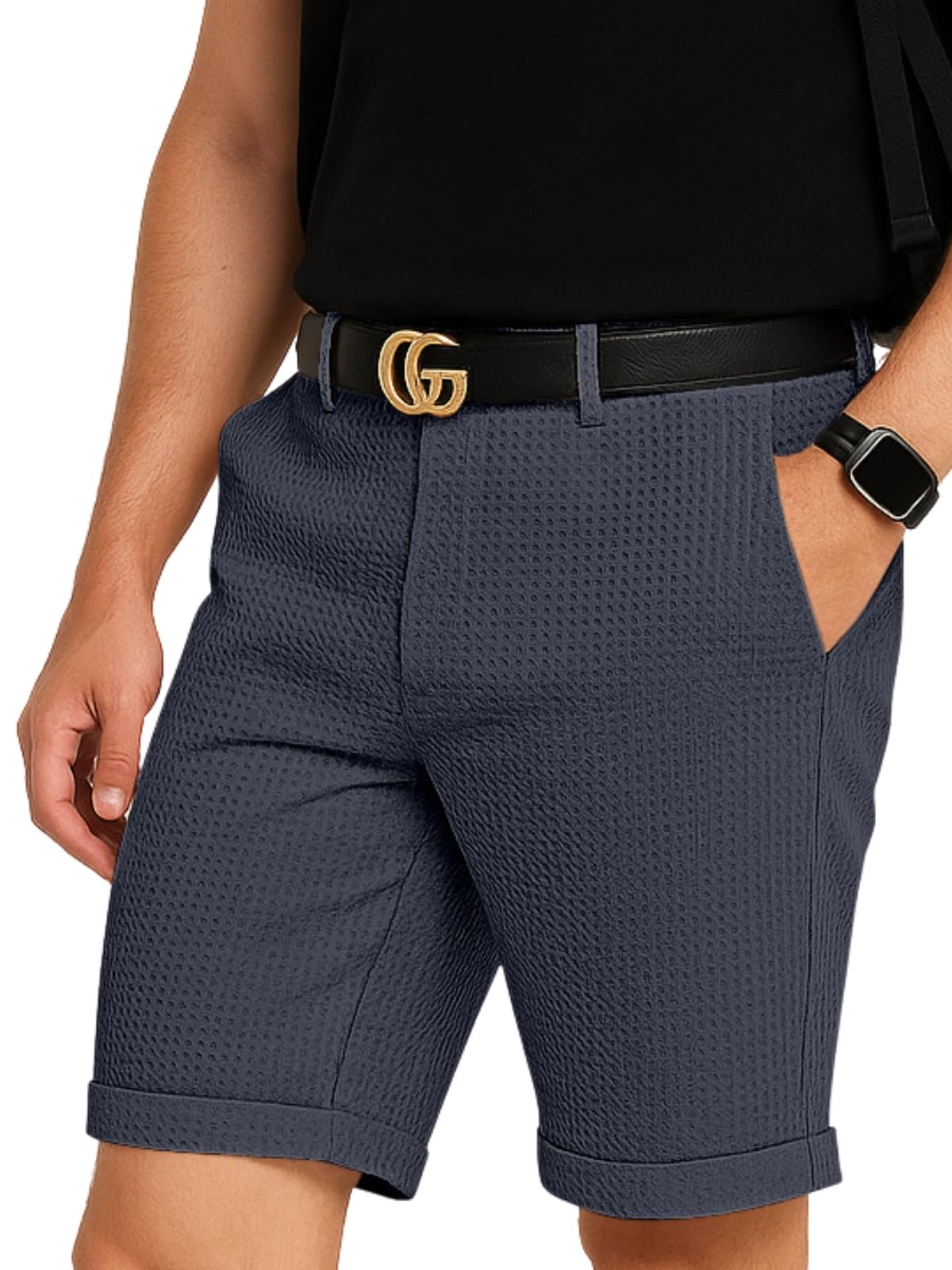 Greciilooks Casual Men Shorts | Rich Regular Fit Solid Short With Side Pockets | Relaxed Fit Half Pants | Mid Rise Waist Grey