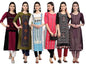 Tee Projekt Printed Crepe Kurti For Women Ll Modern Kurtis: For The Trendy You (Pack Of 6)