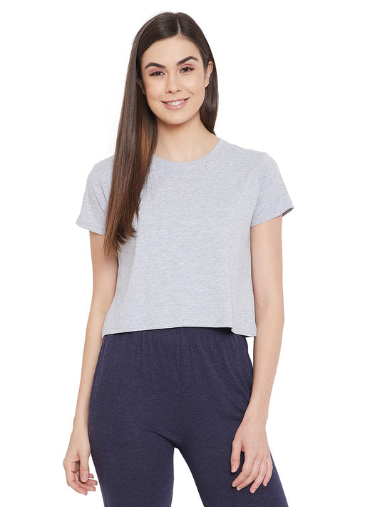 Clovia Womens Rayon Chic Basic Lounge T-Shirt (LT0003X99_Assorted_M)