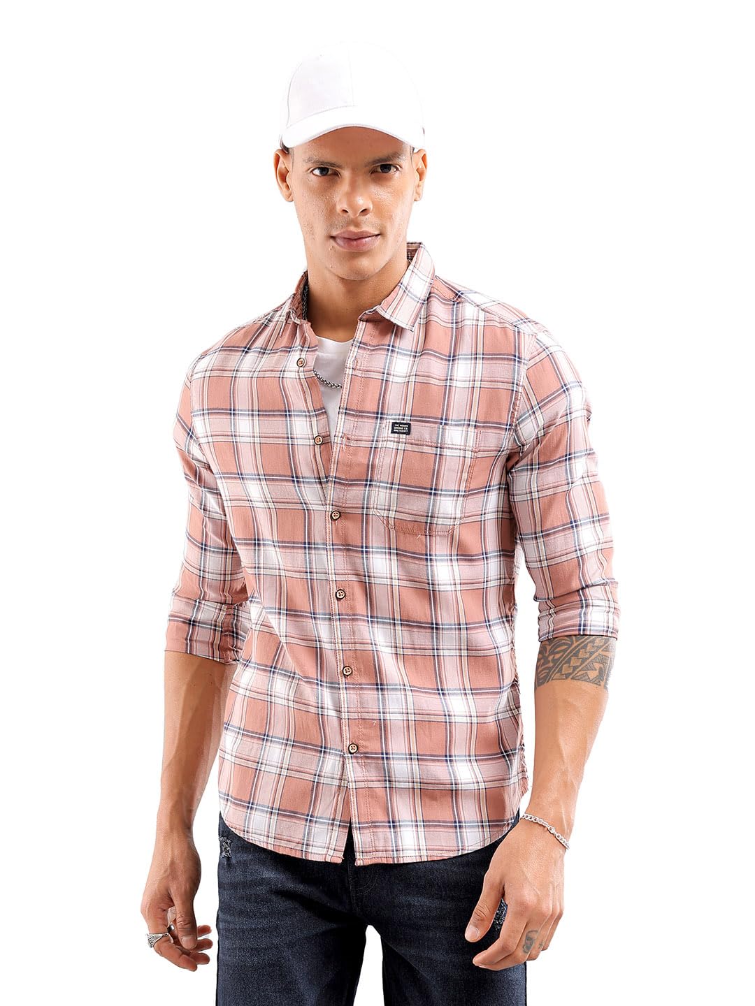 The Indian Garage Co Mens Regular Fit Shirt (1222-SHYDCH-05-01_Black