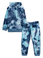 Kyda Kids Girls 100% Cotton Printed Full Sleeve Sweatshirts And Joggers Set - Tie & Dye Clothing Set (Pack Of 1)